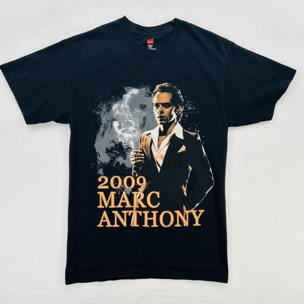 Marc Anthony Shirt Mens Small Black 2009 Concert Tour Latin Music Graphic Tee